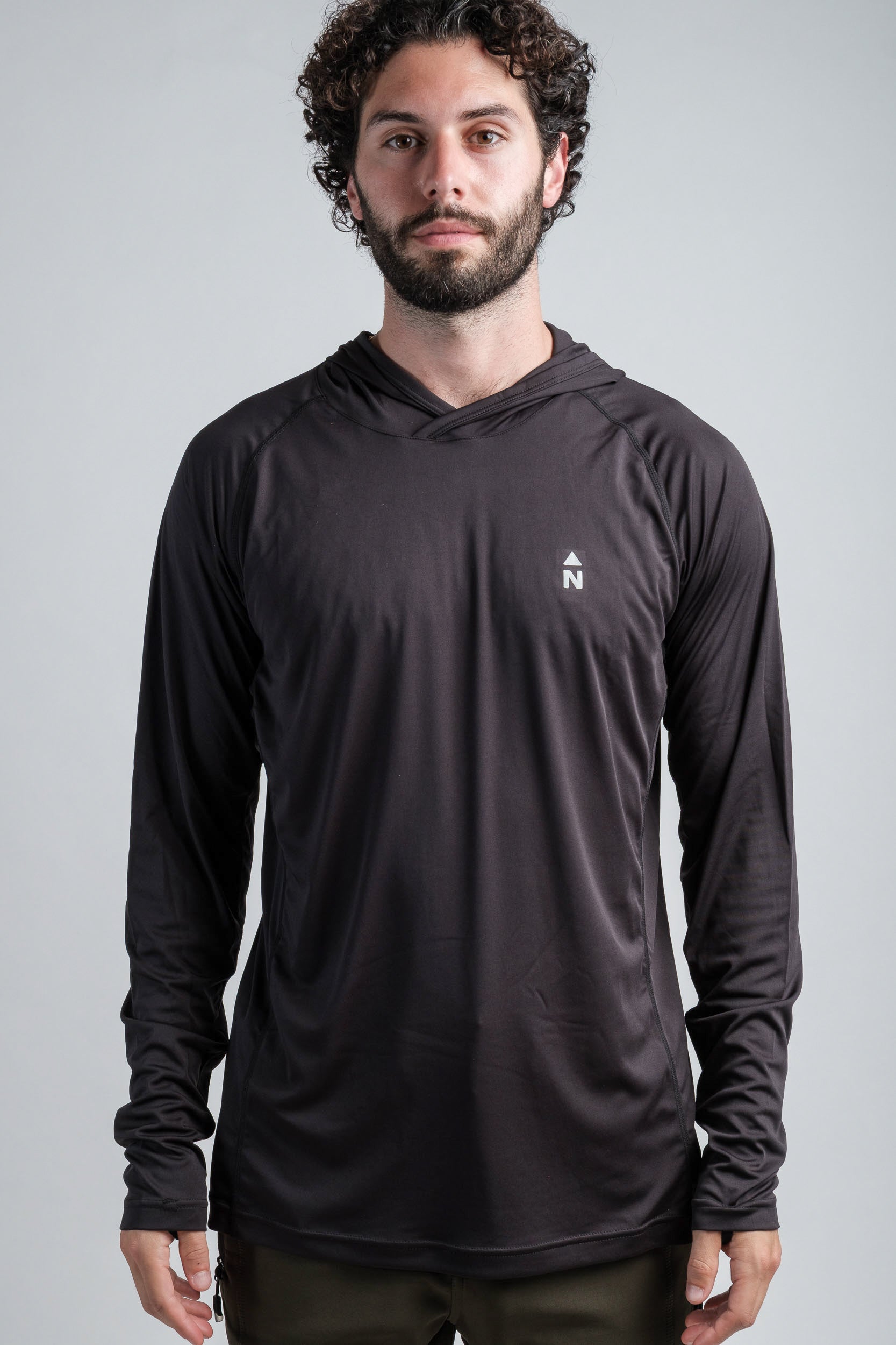 Northbound Gear UPF 50 summer cooling hoodie in black color