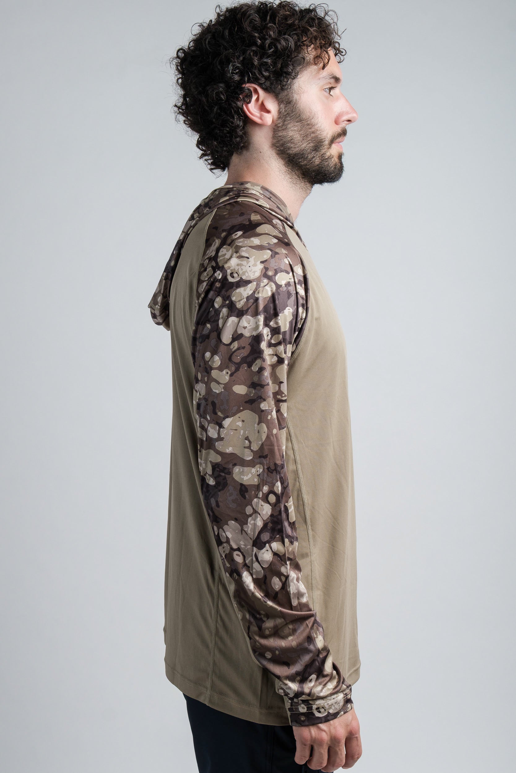 Northbound Gear camo olive UPF 50 summer cooling hoodie gear