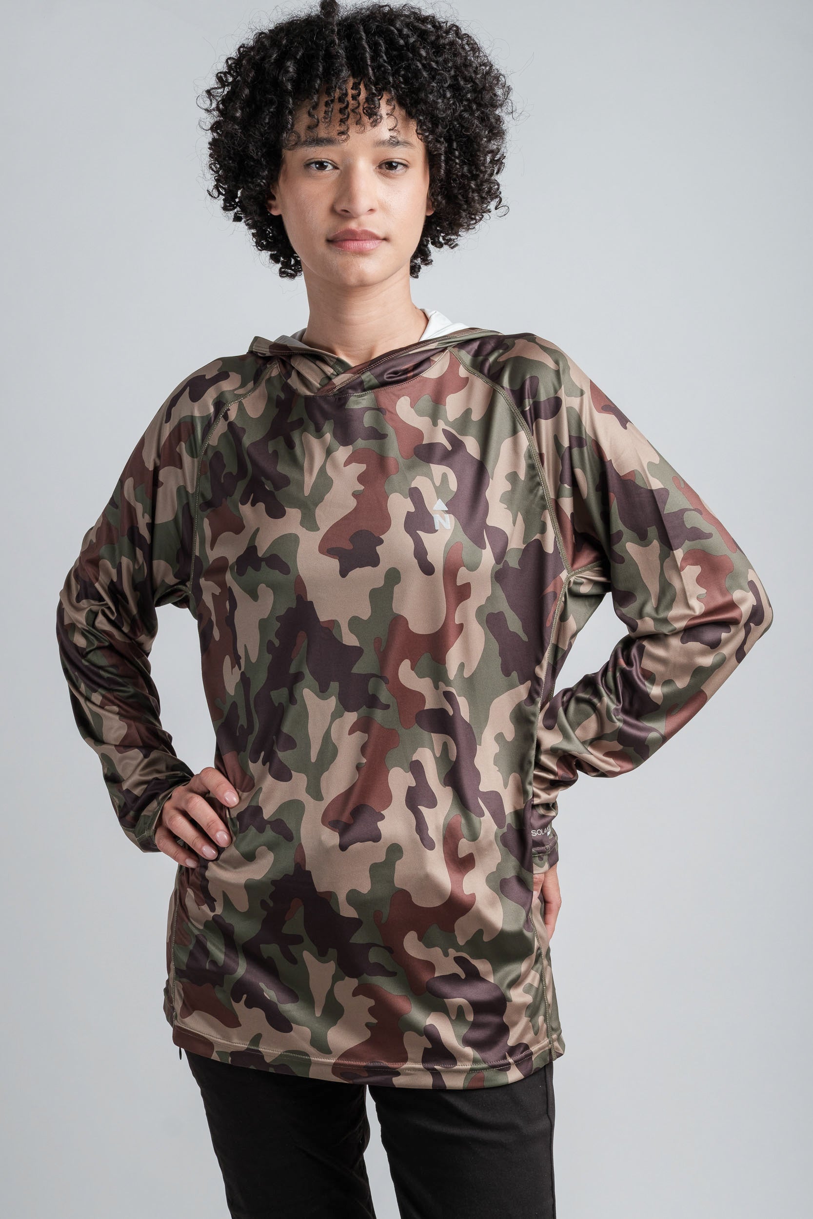Northbound Gear womens UPF 50 summer cooling hoodie camo print