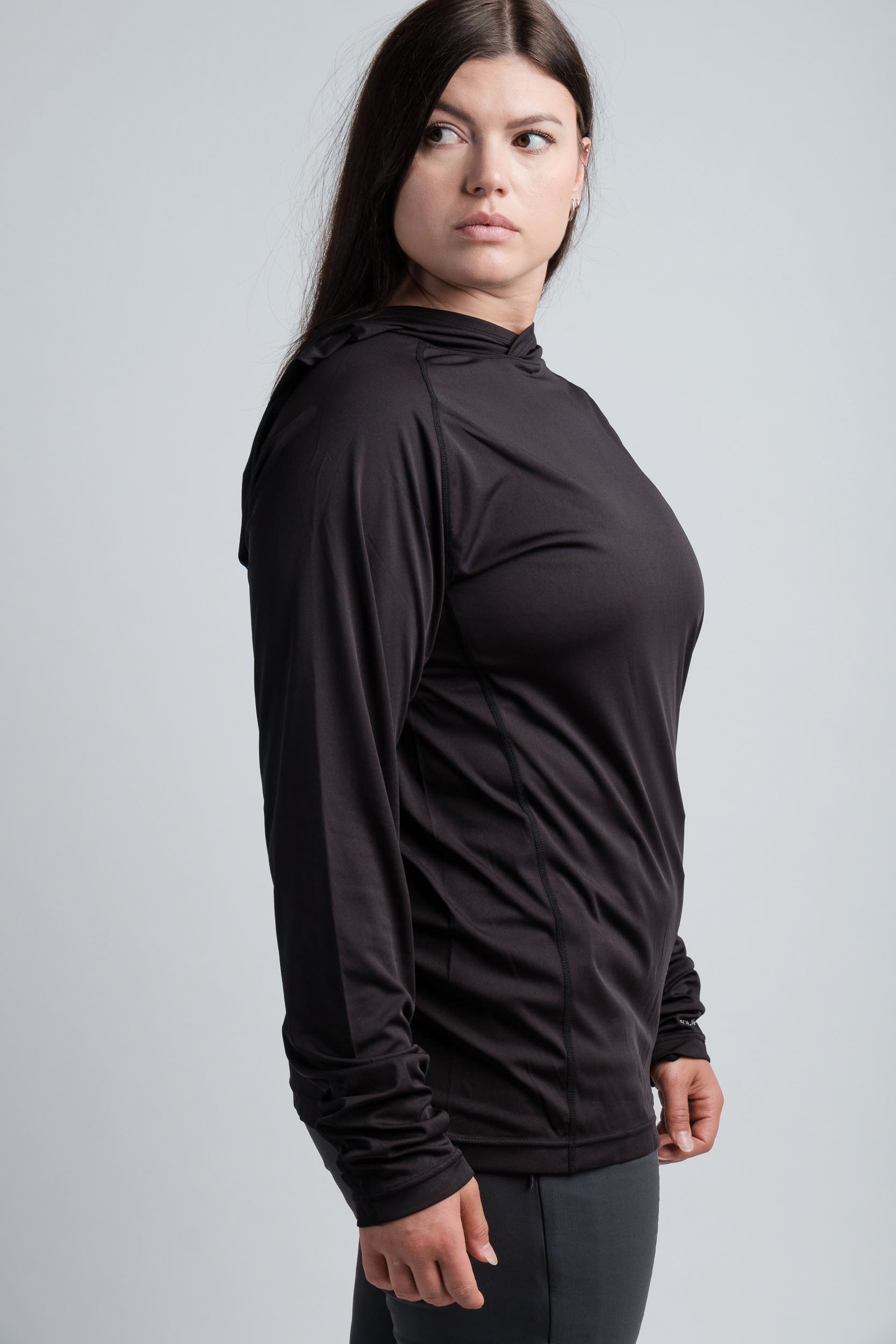 Northbound Gear womens UPF 50 summer cooling hoodie in black