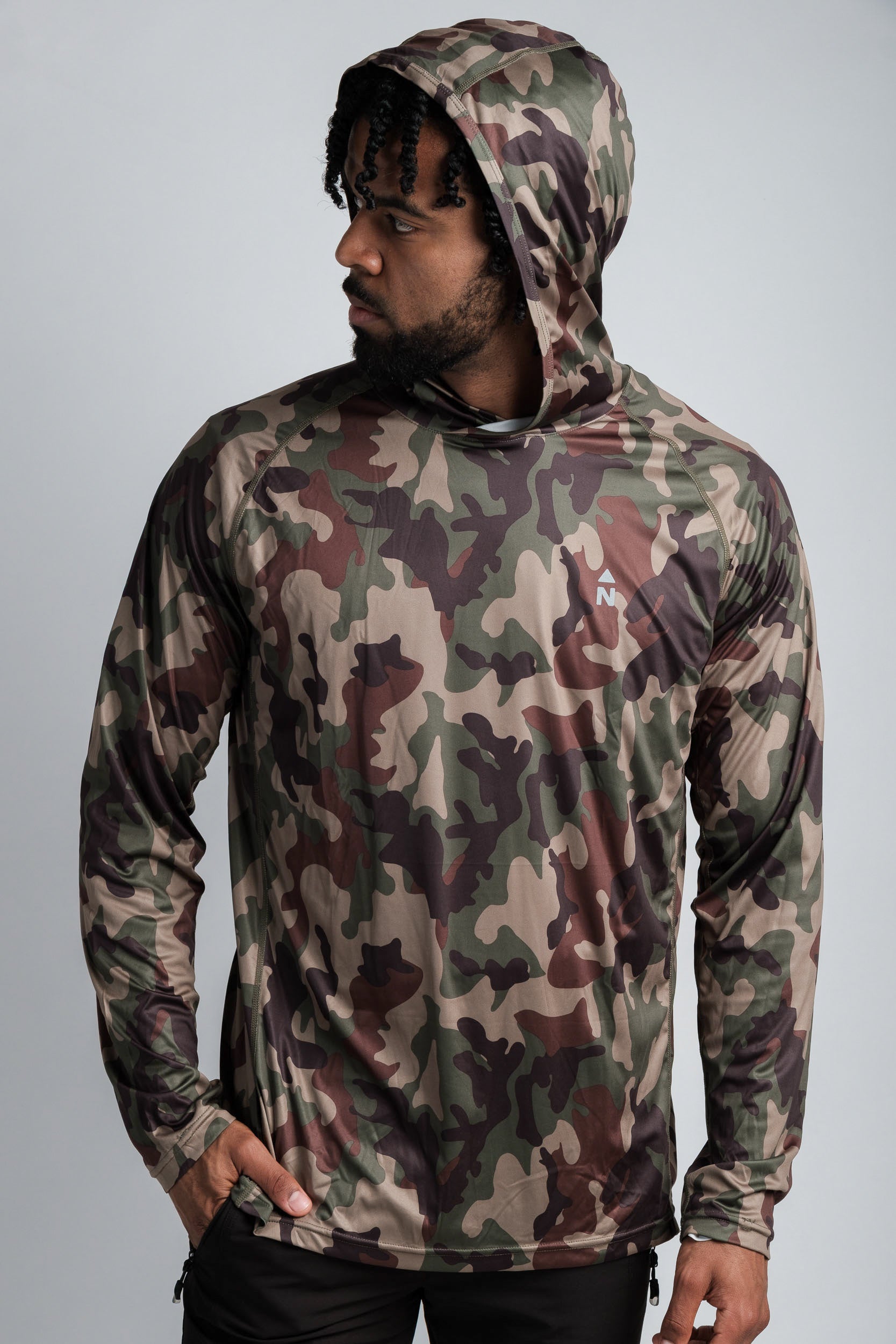 Northbound Gear UPF 50 summer cooling hoodie camo print wear