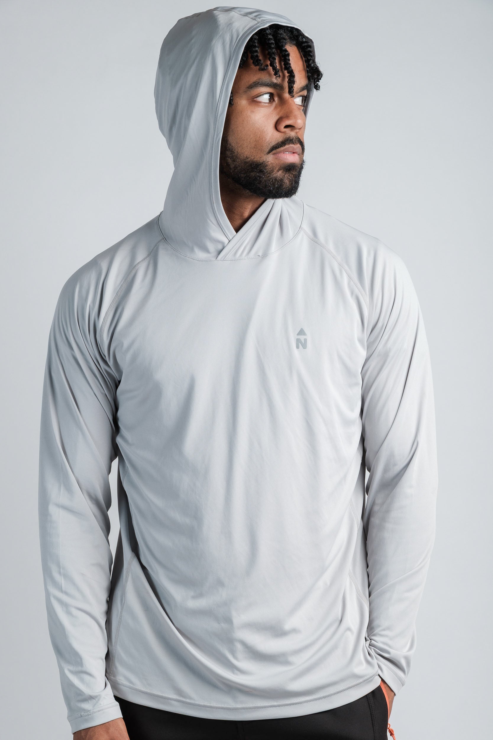 Northbound Gear UPF 50 summer cooling hoodie in gray color